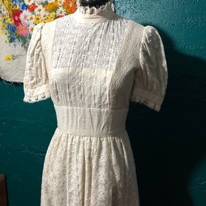 Vintage Handmade 70s Prairie Dress